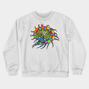 Rainbow Curled-Up Centipede Crewneck Sweatshirt